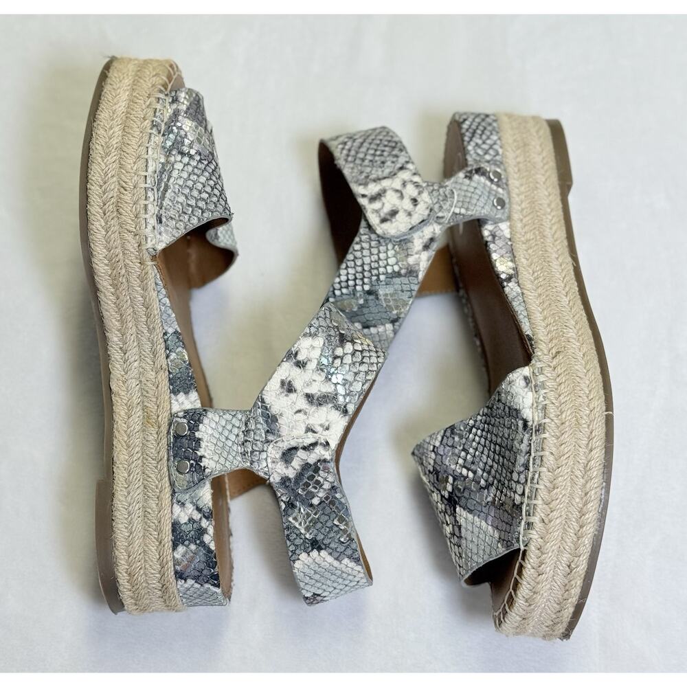 Franco Sarto "Oak" Women’s Sz 7.5 Ocean Wave Espadrille Platform Sandal - Picture 4 of 9
